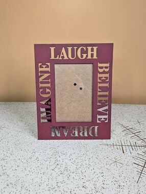 'Laugh Believe Imagine Dream' Metal Photo Frame - Holds 4x6